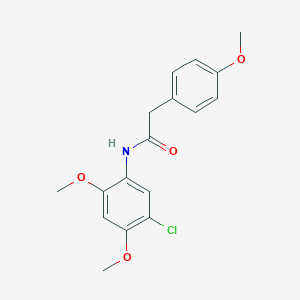 molecular formula C17H18ClNO4 B399300 N-(5-chloro-2,4-dimethoxyphenyl)-2-(4-methoxyphenyl)acetamide CAS No. 431940-64-6