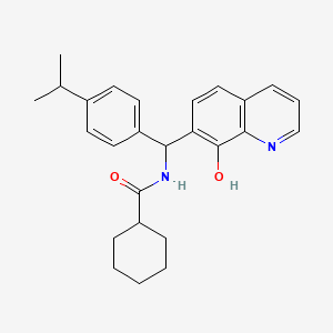 molecular formula C26H30N2O2 B3993001 N-[(8-hydroxy-7-quinolinyl)(4-isopropylphenyl)methyl]cyclohexanecarboxamide 