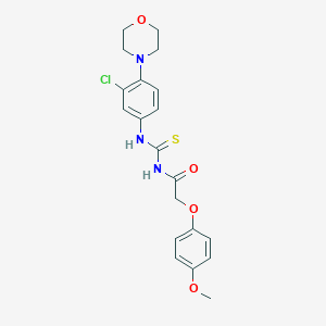 molecular formula C20H22ClN3O4S B399323 N-[3-chloro-4-(4-morpholinyl)phenyl]-N'-[(4-methoxyphenoxy)acetyl]thiourea 