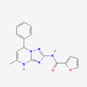 molecular formula C17H15N5O2 B3993264 N-(5-methyl-7-phenyl-4,7-dihydro[1,2,4]triazolo[1,5-a]pyrimidin-2-yl)-2-furamide 