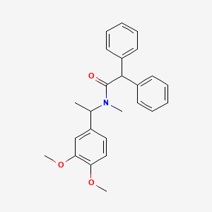 molecular formula C25H27NO3 B3993354 N-[1-(3,4-dimethoxyphenyl)ethyl]-N-methyl-2,2-diphenylacetamide 