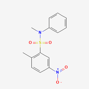 molecular formula C14H14N2O4S B3993488 N,2-dimethyl-5-nitro-N-phenylbenzenesulfonamide 