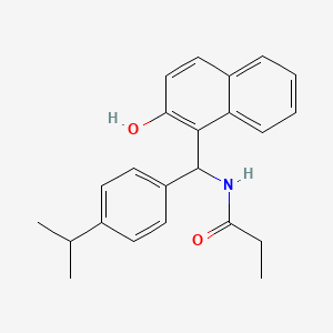 molecular formula C23H25NO2 B3993548 N-[(2-hydroxynaphthalen-1-yl)-(4-propan-2-ylphenyl)methyl]propanamide 