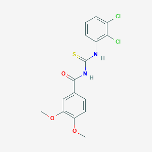molecular formula C16H14Cl2N2O3S B399364 N-[(2,3-dichlorophenyl)carbamothioyl]-3,4-dimethoxybenzamide 