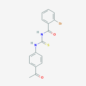 molecular formula C16H13BrN2O2S B399368 N-[(4-acetylphenyl)carbamothioyl]-2-bromobenzamide 