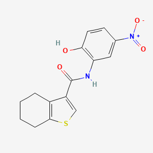 molecular formula C15H14N2O4S B3993702 N-(2-hydroxy-5-nitrophenyl)-4,5,6,7-tetrahydro-1-benzothiophene-3-carboxamide 
