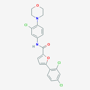 molecular formula C21H17Cl3N2O3 B399374 N-[3-chloro-4-(morpholin-4-yl)phenyl]-5-(2,4-dichlorophenyl)furan-2-carboxamide CAS No. 371203-18-8