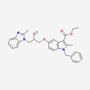 molecular formula C30H31N3O4 B3993785 ethyl 1-benzyl-5-[2-hydroxy-3-(2-methyl-1H-benzimidazol-1-yl)propoxy]-2-methyl-1H-indole-3-carboxylate 