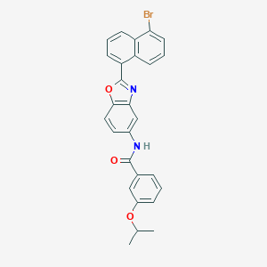 molecular formula C27H21BrN2O3 B399384 N-[2-(5-bromonaphthalen-1-yl)-1,3-benzoxazol-5-yl]-3-(propan-2-yloxy)benzamide 
