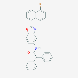 molecular formula C31H21BrN2O2 B399387 N-[2-(5-bromonaphthalen-1-yl)-1,3-benzoxazol-5-yl]-2,2-diphenylacetamide 