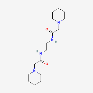 molecular formula C16H30N4O2 B3993935 N,N'-1,2-ethanediylbis[2-(1-piperidinyl)acetamide] 
