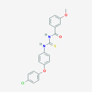 molecular formula C21H17ClN2O3S B399398 N-{[4-(4-chlorophenoxy)phenyl]carbamothioyl}-3-methoxybenzamide 