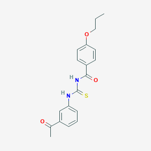 molecular formula C19H20N2O3S B399404 N-[(3-acetylphenyl)carbamothioyl]-4-propoxybenzamide 