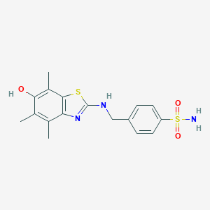 4-[[(6-Hydroxy-4,5,7-trimethyl-1,3-benzothiazol-2-yl)amino]methyl]benzenesulfonamide
