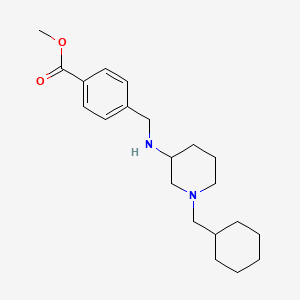 molecular formula C21H32N2O2 B3994119 methyl 4-({[1-(cyclohexylmethyl)-3-piperidinyl]amino}methyl)benzoate 