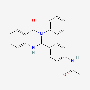molecular formula C22H19N3O2 B3994137 N-[4-(4-oxo-3-phenyl-1,2-dihydroquinazolin-2-yl)phenyl]acetamide CAS No. 309726-60-1