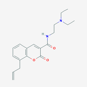 molecular formula C19H24N2O3 B3994219 N-[2-(diethylamino)ethyl]-2-oxo-8-prop-2-enylchromene-3-carboxamide 