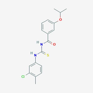 molecular formula C18H19ClN2O2S B399430 N-[(3-chloro-4-methylphenyl)carbamothioyl]-3-(propan-2-yloxy)benzamide 