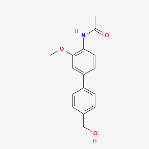 molecular formula C16H17NO3 B3994336 N-[4'-(hydroxymethyl)-3-methoxy-4-biphenylyl]acetamide 