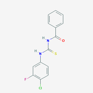 molecular formula C14H10ClFN2OS B399436 N-benzoyl-N'-(4-chloro-3-fluorophenyl)thiourea 