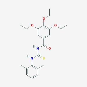 molecular formula C22H28N2O4S B399437 N-[(2,6-dimethylphenyl)carbamothioyl]-3,4,5-triethoxybenzamide 