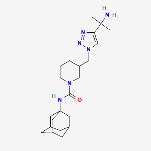 molecular formula C22H36N6O B3994392 N-1-adamantyl-3-{[4-(1-amino-1-methylethyl)-1H-1,2,3-triazol-1-yl]methyl}-1-piperidinecarboxamide trifluoroacetate 
