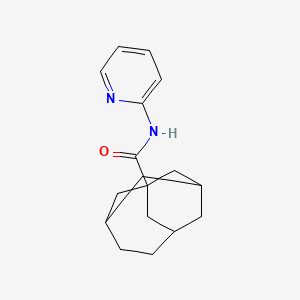 molecular formula C17H22N2O B3994423 N-pyridin-2-yltricyclo[4.3.1.13,8]undecane-1-carboxamide 