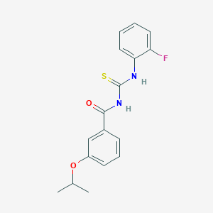molecular formula C17H17FN2O2S B399443 N-[(2-fluorophenyl)carbamothioyl]-3-(propan-2-yloxy)benzamide 