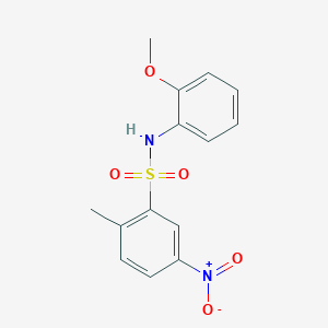 molecular formula C14H14N2O5S B3994454 N-(2-methoxyphenyl)-2-methyl-5-nitrobenzenesulfonamide 