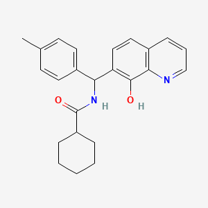 molecular formula C24H26N2O2 B3994560 N-[(8-hydroxy-7-quinolinyl)(4-methylphenyl)methyl]cyclohexanecarboxamide 