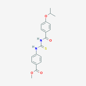 molecular formula C19H20N2O4S B399458 Methyl 4-[({[4-(propan-2-yloxy)phenyl]carbonyl}carbamothioyl)amino]benzoate 