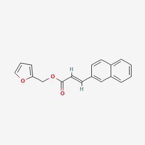 molecular formula C18H14O3 B3994614 furan-2-ylmethyl (E)-3-naphthalen-2-ylprop-2-enoate 