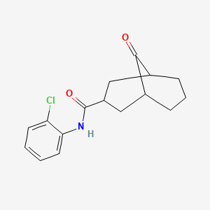 molecular formula C16H18ClNO2 B3994683 N-(2-chlorophenyl)-9-oxobicyclo[3.3.1]nonane-3-carboxamide 