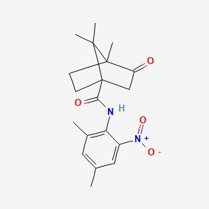 molecular formula C19H24N2O4 B3994697 N-(2,4-dimethyl-6-nitrophenyl)-4,7,7-trimethyl-3-oxobicyclo[2.2.1]heptane-1-carboxamide 