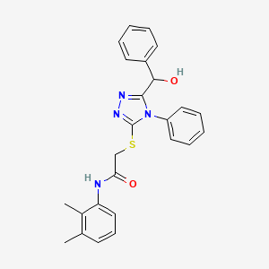 molecular formula C25H24N4O2S B3994778 N-(2,3-dimethylphenyl)-2-({5-[hydroxy(phenyl)methyl]-4-phenyl-4H-1,2,4-triazol-3-yl}sulfanyl)acetamide 