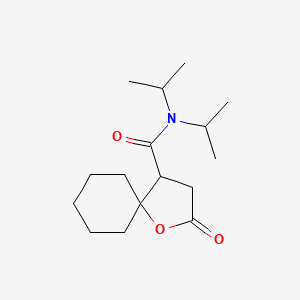 molecular formula C16H27NO3 B3994799 N,N-diisopropyl-2-oxo-1-oxaspiro[4.5]decane-4-carboxamide 