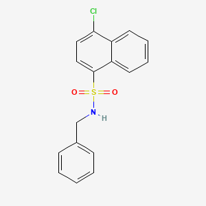 molecular formula C17H14ClNO2S B3994857 N-benzyl-4-chloronaphthalene-1-sulfonamide 