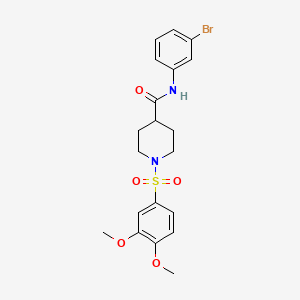 molecular formula C20H23BrN2O5S B3994917 N-(3-bromophenyl)-1-[(3,4-dimethoxyphenyl)sulfonyl]piperidine-4-carboxamide 