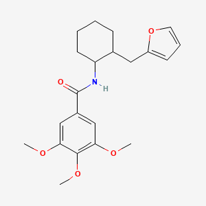 molecular formula C21H27NO5 B3995006 N-[2-(furan-2-ylmethyl)cyclohexyl]-3,4,5-trimethoxybenzamide 
