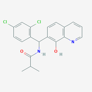 molecular formula C20H18Cl2N2O2 B3995055 N-[(2,4-dichlorophenyl)(8-hydroxy-7-quinolinyl)methyl]-2-methylpropanamide 
