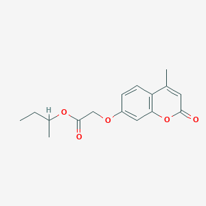 molecular formula C16H18O5 B3995068 Butan-2-yl 2-(4-methyl-2-oxochromen-7-yl)oxyacetate 