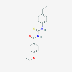 molecular formula C19H22N2O2S B399508 N-(4-ethylphenyl)-N'-(4-isopropoxybenzoyl)thiourea 