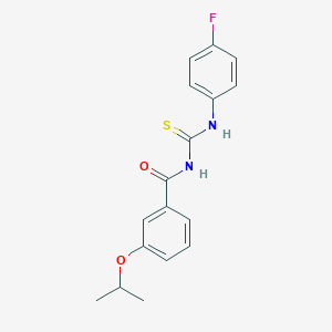 molecular formula C17H17FN2O2S B399515 N-[(4-fluorophenyl)carbamothioyl]-3-(propan-2-yloxy)benzamide 