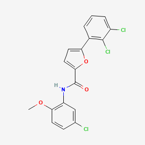 molecular formula C18H12Cl3NO3 B3995236 N-(5-chloro-2-methoxyphenyl)-5-(2,3-dichlorophenyl)furan-2-carboxamide 