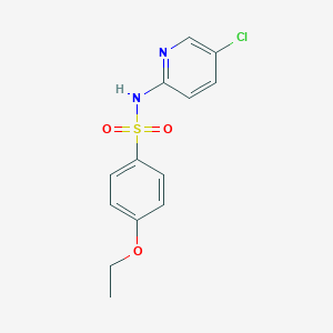 molecular formula C13H13ClN2O3S B3995240 N-(5-chloropyridin-2-yl)-4-ethoxybenzene-1-sulfonamide 
