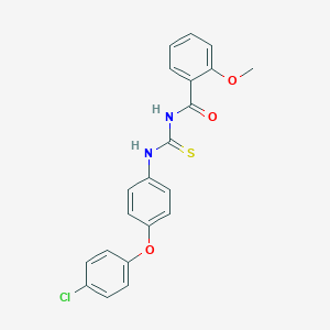 molecular formula C21H17ClN2O3S B399528 N-{[4-(4-chlorophenoxy)phenyl]carbamothioyl}-2-methoxybenzamide 