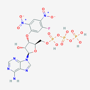 molecular formula C16H17FN7O17P3 B039953 3'-O-(5-Fluoro-2,4-dinitrophenyl)ATP ether CAS No. 117414-71-8