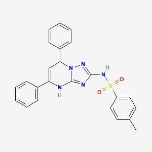 molecular formula C24H21N5O2S B3995324 N-(5,7-diphenyl-1,7-dihydro-[1,2,4]triazolo[1,5-a]pyrimidin-2-yl)-4-methylbenzenesulfonamide 