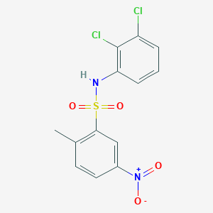 molecular formula C13H10Cl2N2O4S B3995479 N-(2,3-dichlorophenyl)-2-methyl-5-nitrobenzenesulfonamide 