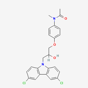 molecular formula C24H22Cl2N2O3 B3995484 N-{4-[3-(3,6-dichloro-9H-carbazol-9-yl)-2-hydroxypropoxy]phenyl}-N-methylacetamide 